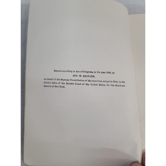 Antique RARE 1855 The Mosaic Book American Adoptibe Rite. 1st Edition - Picture 7 of 13